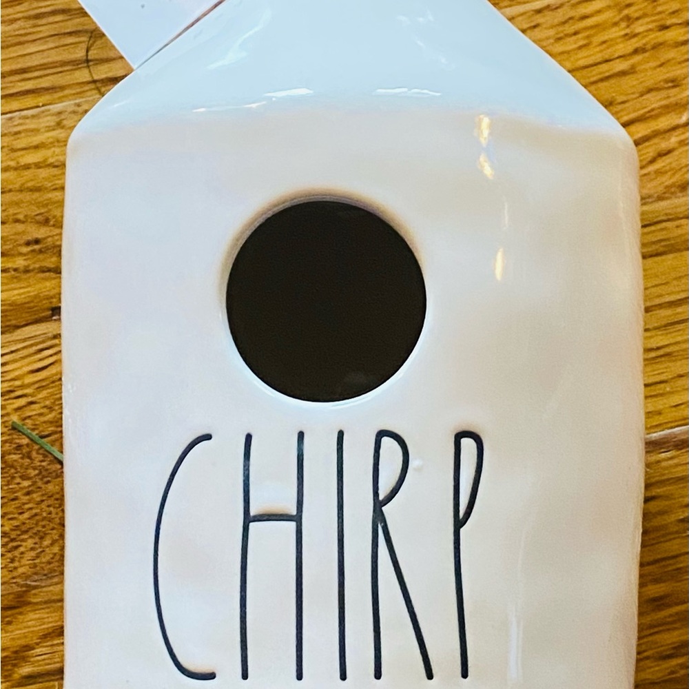 Rae Dunn Round CHIRP Double Sided Birdhouse 2020 New